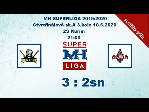 MH SUPERLIGA 3. kolo čtvrt.skupiny A 2019/2020 Hunters vs Rockets 3:2sn - sestřihy gólů