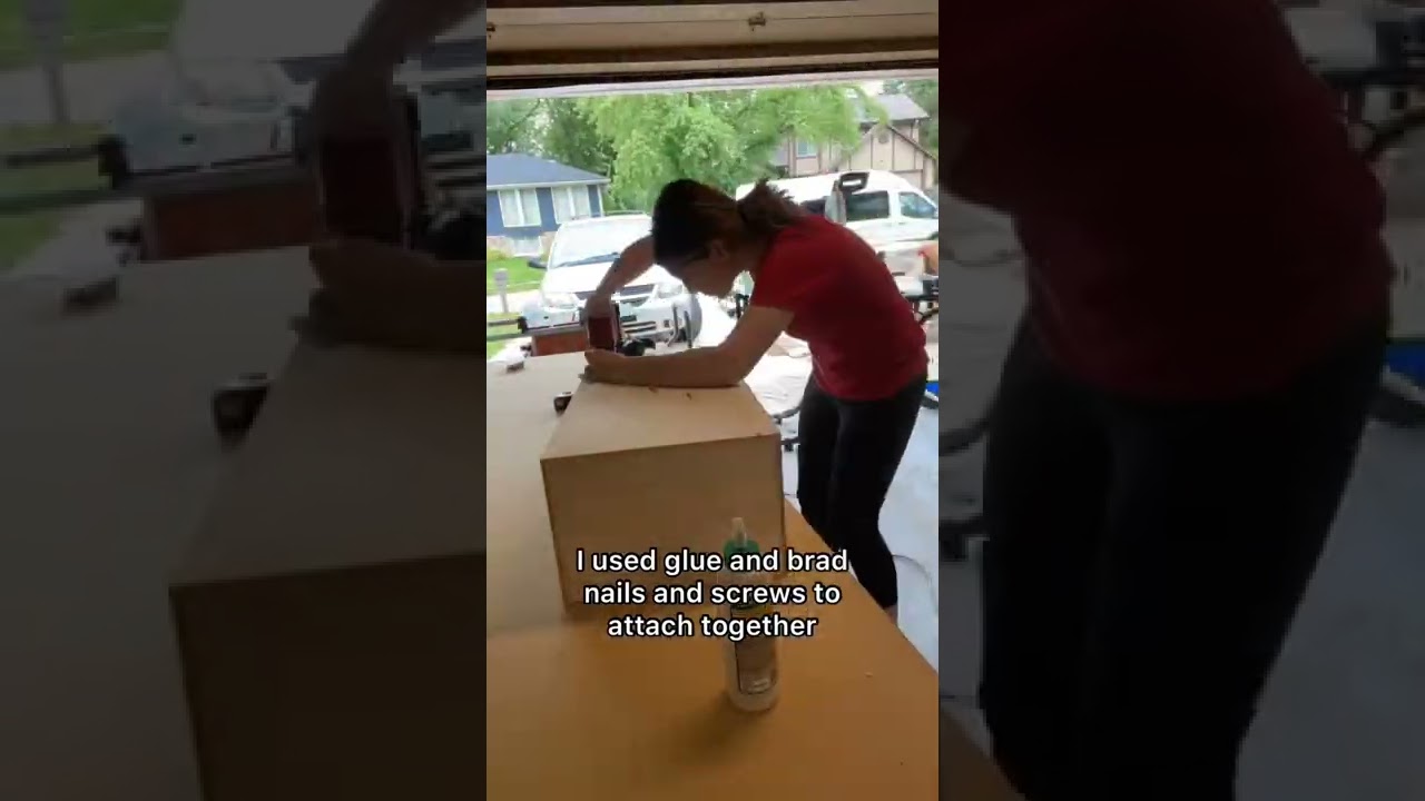 How to turn a cabinet into a trash bin drawer || DIY