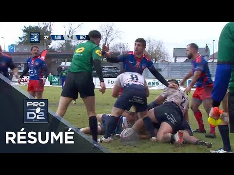 PRO D2 - Résumé Aurillac-Béziers: 19-3 - J20 - Saison 2018/2019