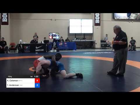 70 Kg Rnd Of 64 Kendall Coleman Boilermaker RTC Vs Trevor Anderson Viking Wrestling Club