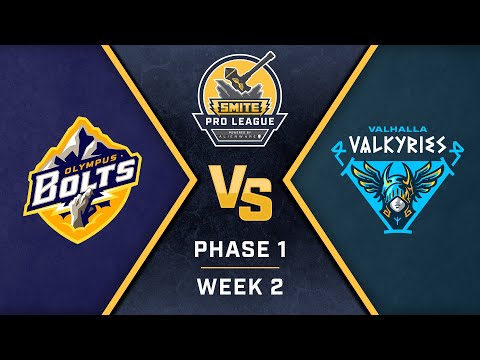 SMITE Pro League Phase 1 Week 2 Olympus Bolts vs Vahalla Valkyries