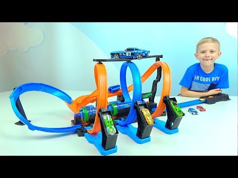 Трек Hot Wheels Невероятные виражи Хот Вилс Corkscrew Crash Track Set FTB65 Игровой набор Mattel Оригинал - фото 1 - id-p1755411404
