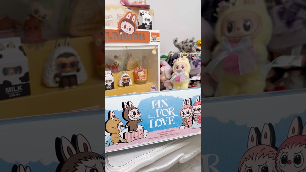 UNBOXING MINI LABUBU PIN FOR LOVE 💕 ラブブ開封#blindbox #popmart #labubu #asmr#aesthetic #cute#plushies