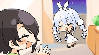 ぺこら帰宅タイム計測をするスバル【大空スバル/兎田ぺこら/ホロライブ /切り抜き】