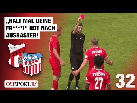 "HALT MAL DEINE FR****!" ROT nach Ausraster! Meuselwitz - Zwickau | Regionalliga Nordost