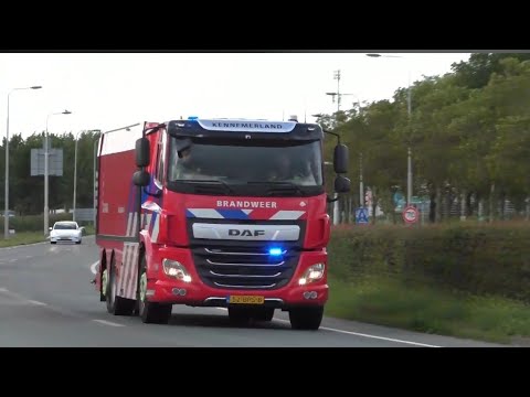 Compilatie WO 122410 HW 122450 TS 122430 TW 122462 brandweer Velsen Zuid met spoed in Velsen