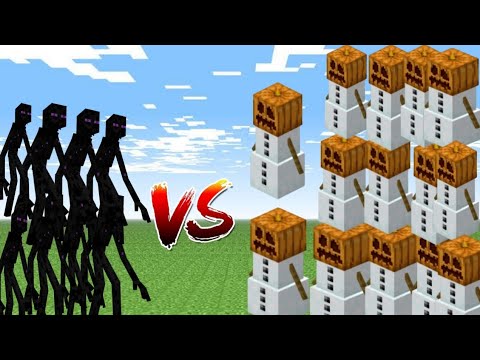 Mutant Enderman Vs Mutant Snow Golem - Minecraft Mob Battles - Mutant Creatures Mod |  Mob Battle |