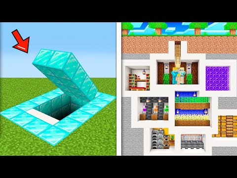 Wie man eine moderne UNTERGRUND GEHEIMBASIS baut in Minecraft!