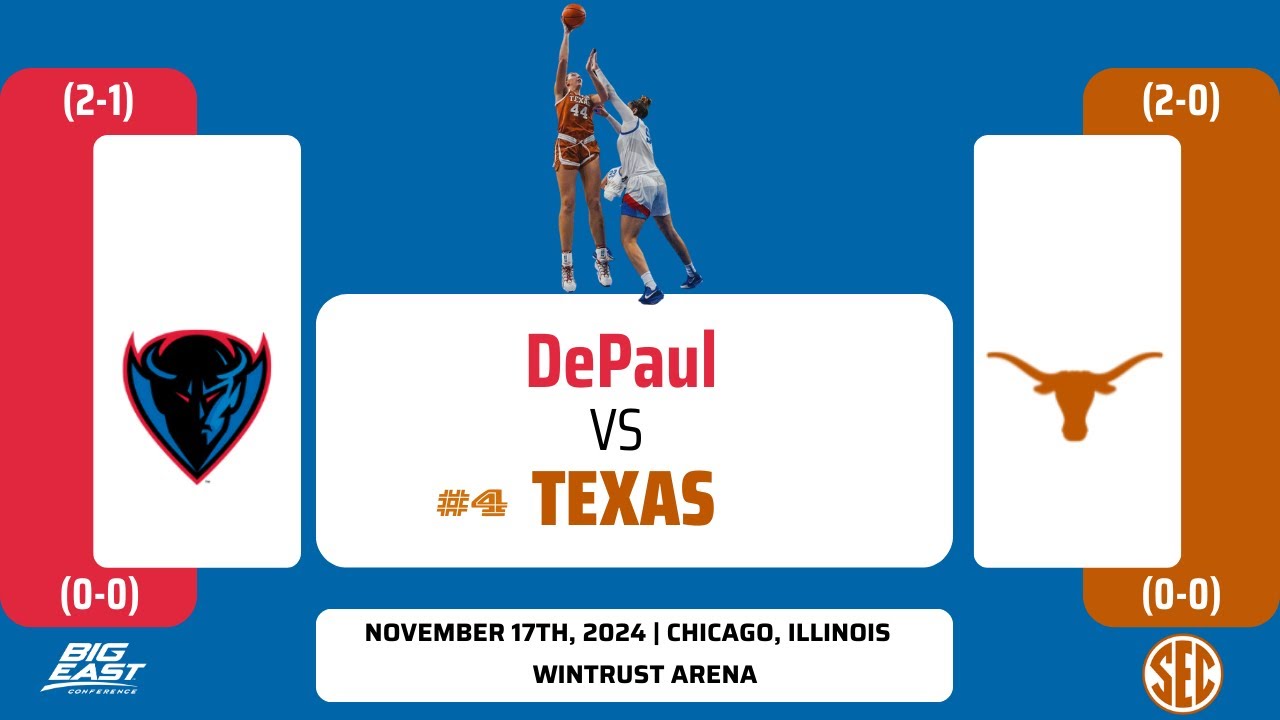 DePaul vs No. 4 Texas | NCAA Women's Basketball | 11.17.24