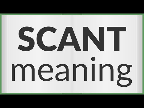Scant | meaning of Scant