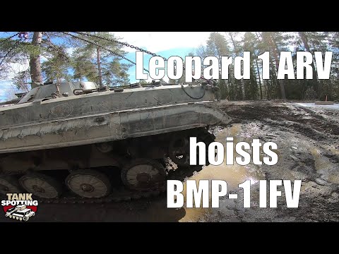 Battlefield Engineering: Leopard 1 ARV Hoists BMP-1 IFV - On Board Cameras POV Mix