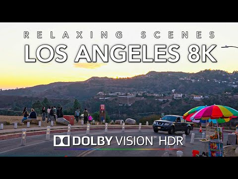 Driving Los Angeles 8K Dolby Vision HDR - Glendale to Westwood at Sunset