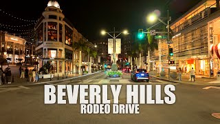 Los Angeles Night Drive 4K HDR | Iconic Scene Rodeo Drive to Downtown LA 🚗 🎥