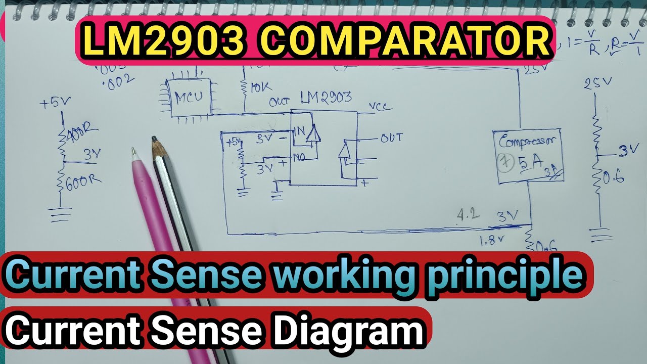 LM2903 Comparator ll Current Sense Working Principle ll Comparator IC full explain