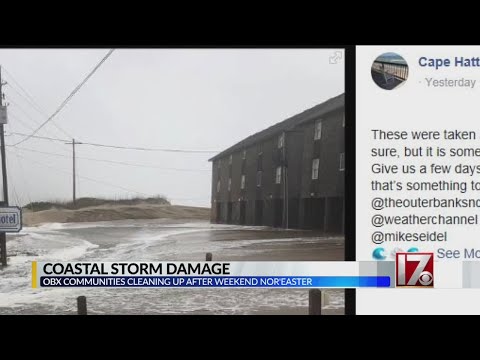 NC coastal community cleaning up after weekend storm