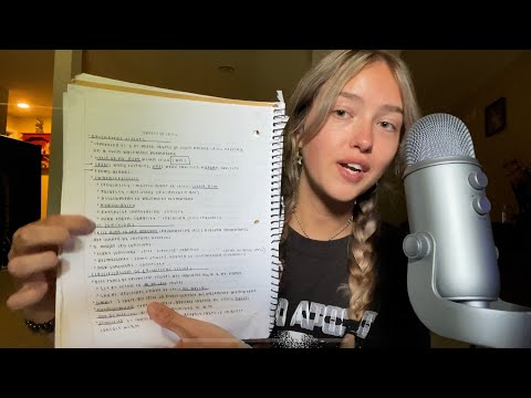 First ASMR Video! Reading Anatomy Notes: Epithelial tissue.