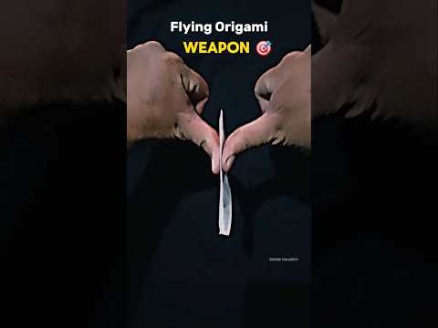 Flying Origami Weapon 🎯 | Easy tutorial