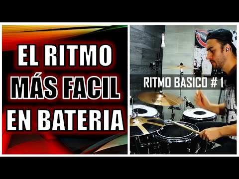 RITMO BÁSICO # 1 | Clases de Batería *** PRINCIPIANTES *** ¿Cómo tocar Batería?