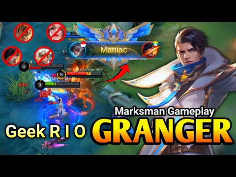 MANIAC Under 5 Min!! Granger Perfect Gameplay | Winrate 88% Current Season Geek R I O - MLBB
