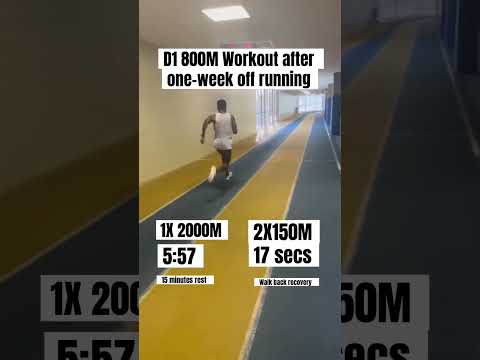 D1 800M Workout *one week-off running* #800m