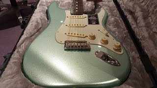 Video thumbnail for Fender Mystic Surf Green Stratocaster by Essex Recording Studios