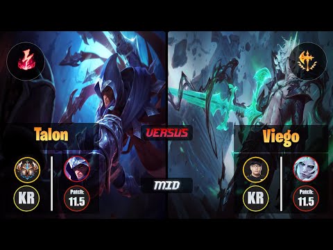 Challenger TALON [Electrocute] (Mid) VS Lava VIEGO - Challenger KR Patch 11.5