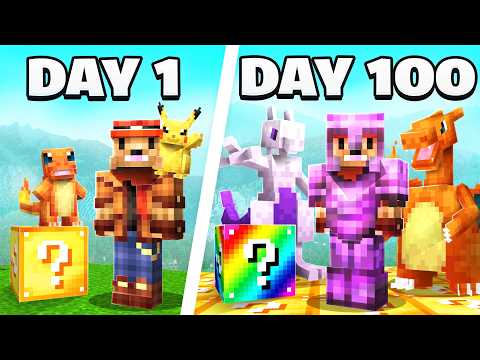 I Spent 100 Days in LUCKY BLOCK Cobblemon VS. my Rival! (Duos Cobblemon)