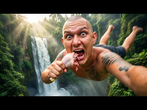 I ATE RAW Chicken & Jumped OFF A Waterfall 🇮🇩