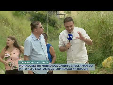 Moradores do bairro Morada Nova, em Contagem (MG), denunciam mato alto e falta de iluminação