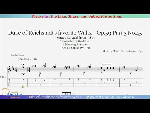 Opus 59 Part 3 No 45 - Duke Of Reichstadts Favorite Waltz - Matteo Carcassi