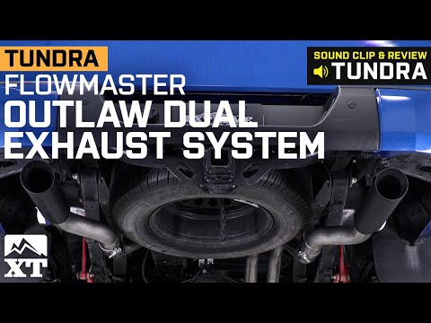 2009-2021 Tundra 5.7L Flowmaster Outlaw Dual Exhaust System with Black Tips Sound Clip & Install