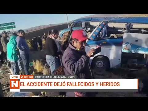 ACCIDENTE EN ORURO–CHALLAPATA DEJA TRES PÉRDIDAS DE VIDA Y NUEVE HERIDOS