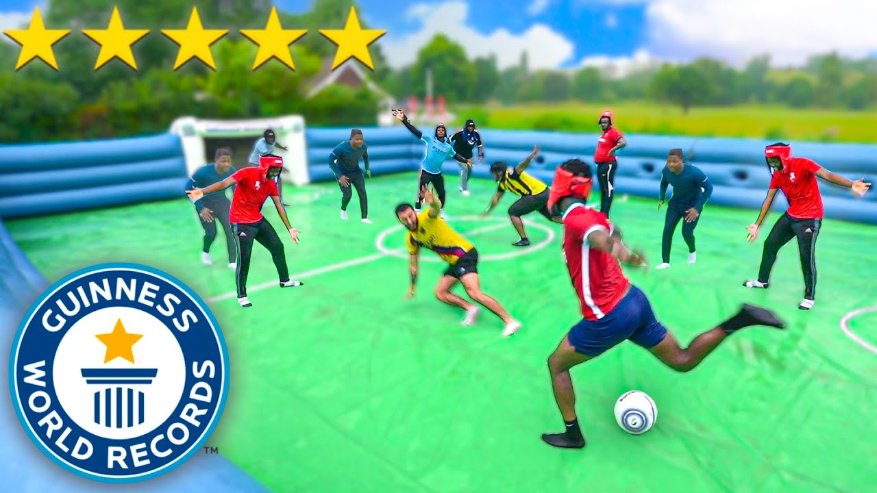 Watch video WORLD'S BIGGEST SLIP 'N' SLIDE FOOTBALL MATCH!! ⚽️💦 Now WORLD'S BIGGEST SLIP 'N' SLIDE FOOTBALL MATCH!! ⚽️💦