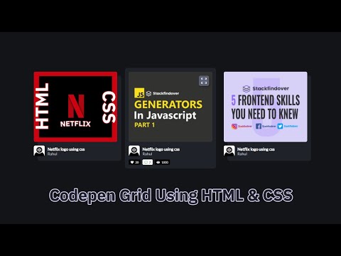 Codepen grid layout design