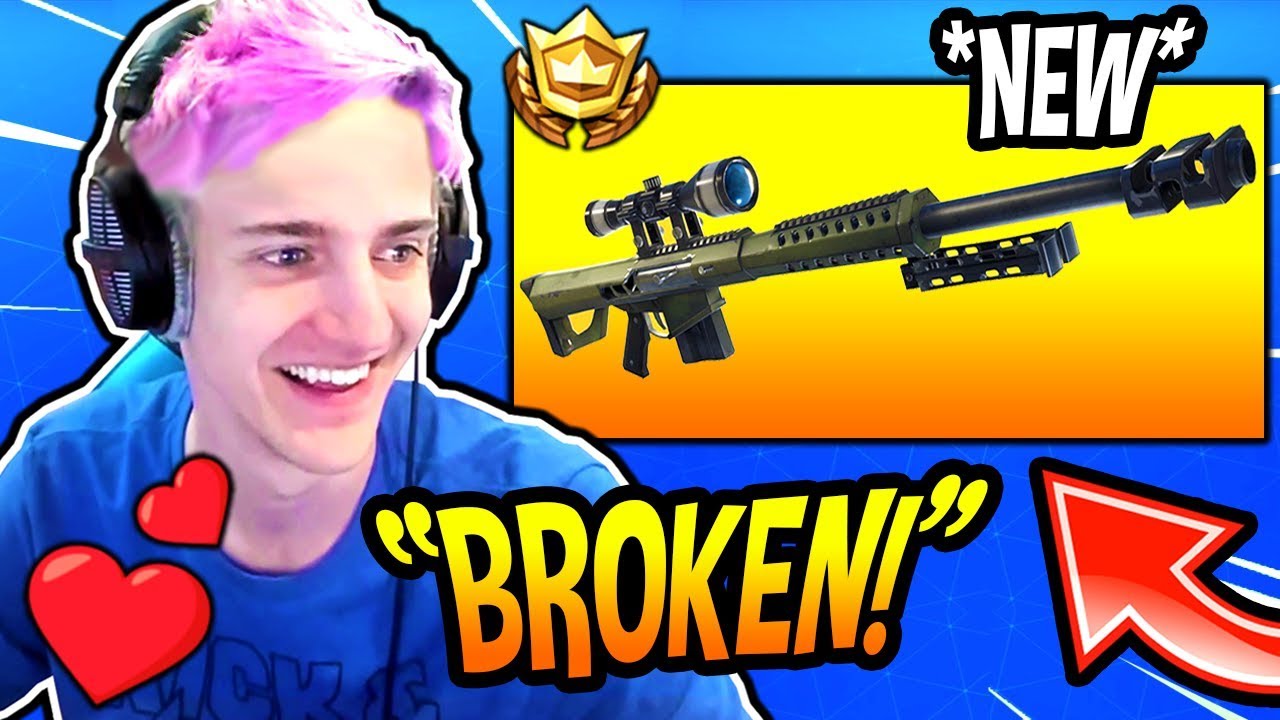 NINJA LOVES THE *NEW* HEAVY SNIPER RIFLE! *OVERPOWERED* Fortnite FUNNY & SAVAGE Moments