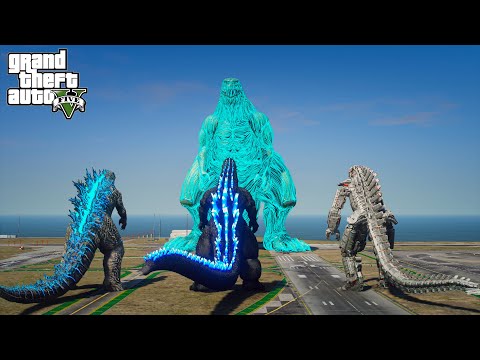 Mother Godzilla Earth vs Godzilla, Heisei Godzilla, Mechagodzilla - Who is The King ( GTA V Mods )