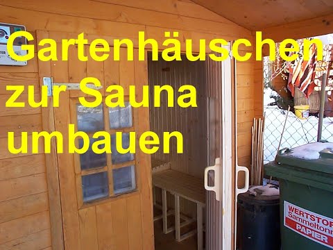 Converting a garden shed into a sauna