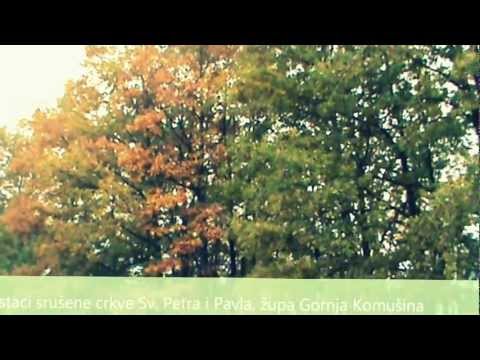Gornja Komušina: Ostaci srušene crkve Sv. Petra i Pavla