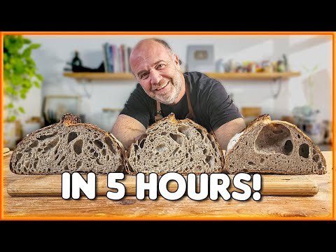 É possível fazer pão de massa fermentada em 5 horas? - Receita fácil