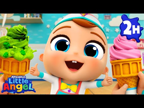 Fun Colorful Ice Cream with Baby John! 🍦| Best of Little Angel Kids Songs & Nursery Rhymes