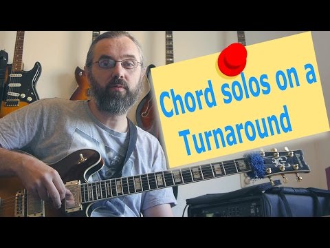 Chord Soloing on a Turnaround - Jazz Guitar Lesson on Chord Solos - Joe Pass Style