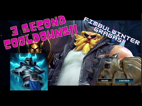 FIMBULWINTER GRAGAS TOP LANE!! PRO BUILD W/ 3 SECOND COOLDOWNS!! | WILD RIFT