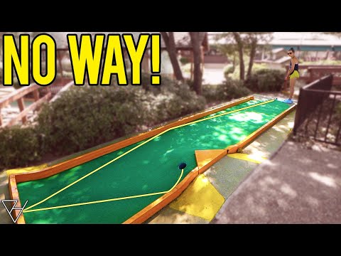 Elisha Gets An INSANE Mini Golf Hole In One!