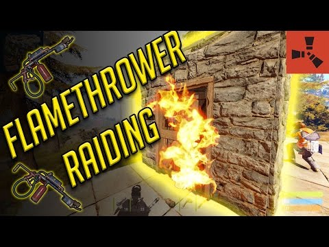 FLAMETHROWER RAIDING! - RUST Group Survival MODDED Gameplay