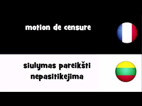 TRADUCTION EN 20 LANGUES = motion de censure