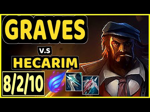 GRAVES vs HECARIM - 8/2/10 KDA JUNGLE GAMEPLAY - KR Ranked GRANDMASTER