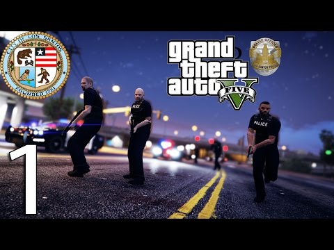 GTA V Police Mod 1.0b Day 1 - Gang Shootout!