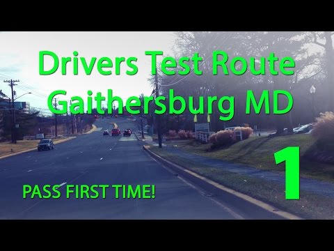 Gaithersburg Maryland MVA Drivers Test Route 1