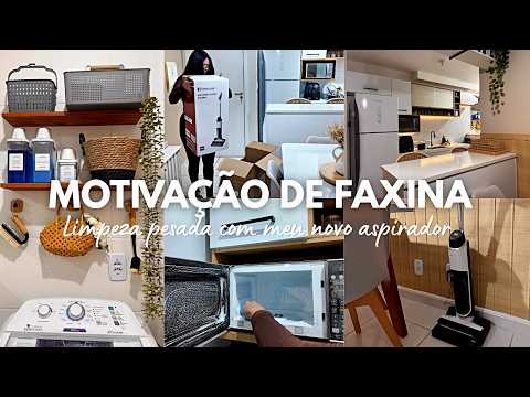 FAXINA COMPLETA: limpeza pesada com meu novo aspirador, muita sujeira nos eletros, ficou tudo limpo✨