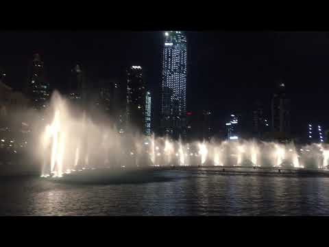 Dubai water fountains October 2018